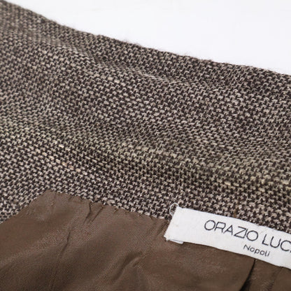 Orazio Luciano Wool/Linen/Silk 3B Jacket Brown Size XS