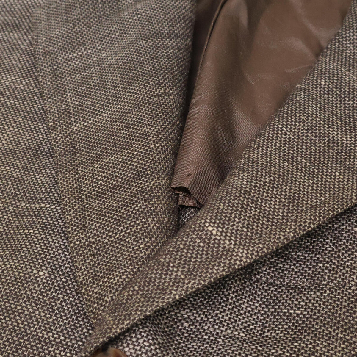 Orazio Luciano Wool/Linen/Silk 3B Jacket Brown Size XS