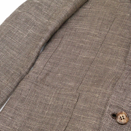 Orazio Luciano Wool/Linen/Silk 3B Jacket Brown Size XS