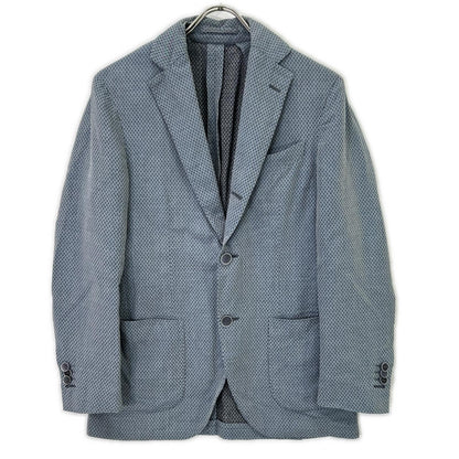 LARDINI Gray Birdseye Cotton 2B Blazer Size 44