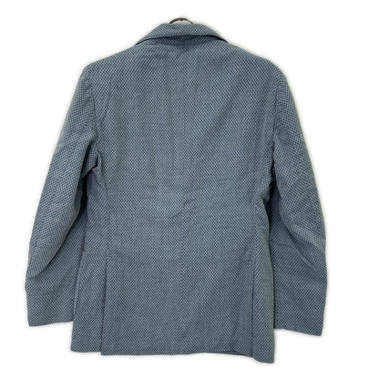 LARDINI Gray Birdseye Cotton 2B Blazer Size 44