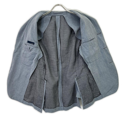 LARDINI Gray Birdseye Cotton 2B Blazer Size 44