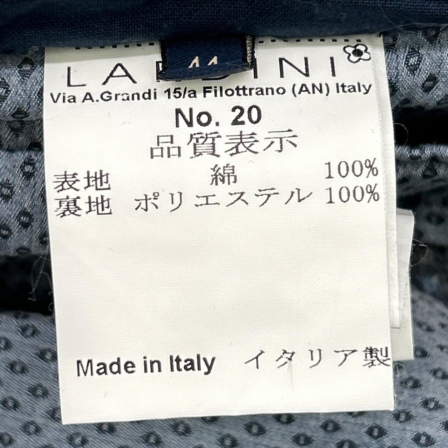 LARDINI Gray Birdseye Cotton 2B Blazer Size 44