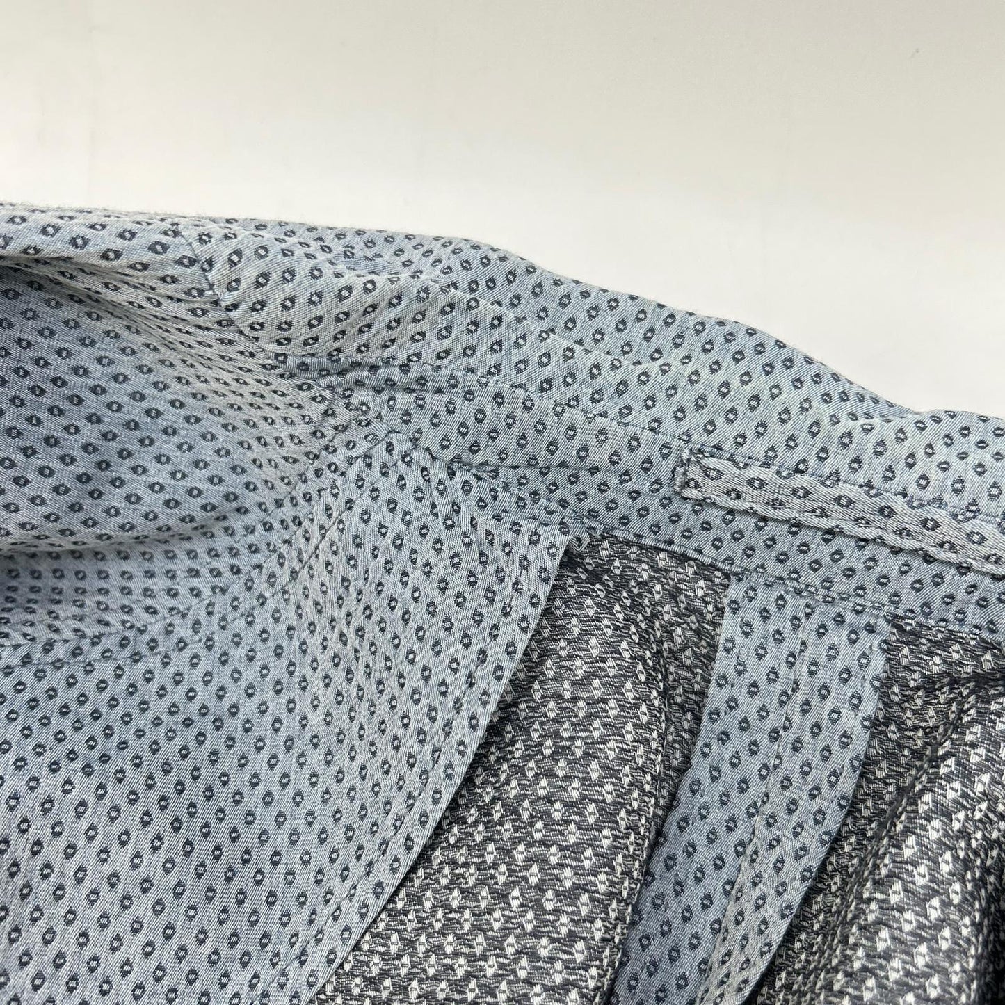 LARDINI Gray Birdseye Cotton 2B Blazer Size 44