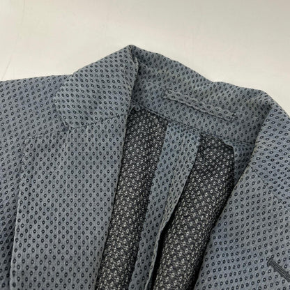 LARDINI Gray Birdseye Cotton 2B Blazer Size 44