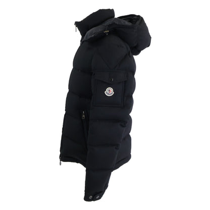 MONCLER MONTGENEVRE Wool Hooded Down Jacket Black Size 2