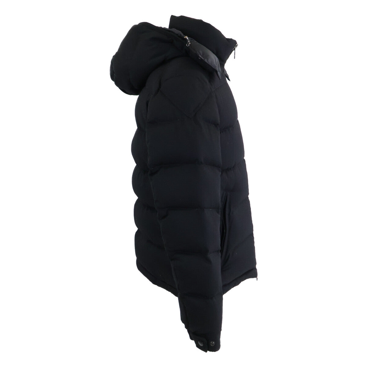 MONCLER MONTGENEVRE Wool Hooded Down Jacket Black Size 2