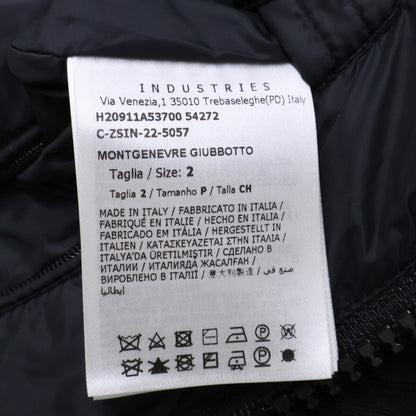 MONCLER MONTGENEVRE Wool Hooded Down Jacket Black Size 2