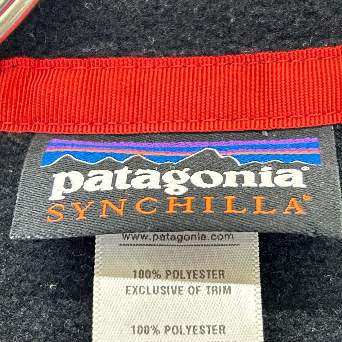 Patagonia Black/Gray SYNCHILLA Fleece Hoodie Size XS