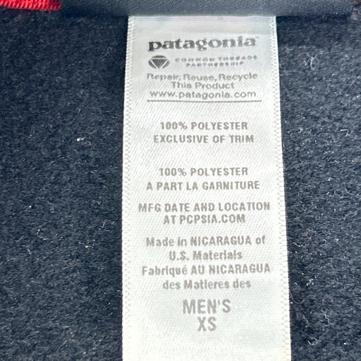 Patagonia Black/Gray SYNCHILLA Fleece Hoodie Size XS