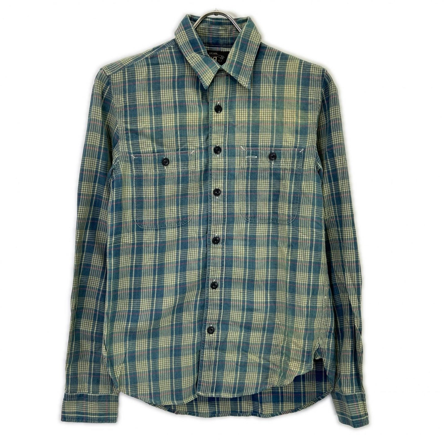 RRL Blue Check Western Flannel Shirt Size S