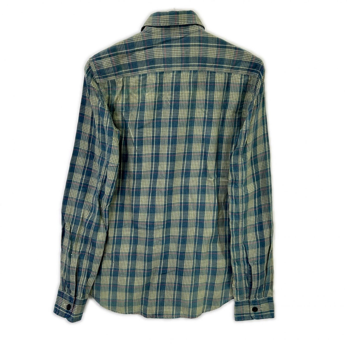 RRL Blue Check Western Flannel Shirt Size S