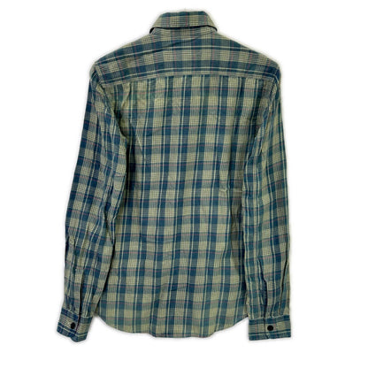 RRL Blue Check Western Flannel Shirt Size S