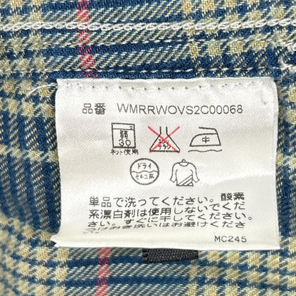 RRL Blue Check Western Flannel Shirt Size S