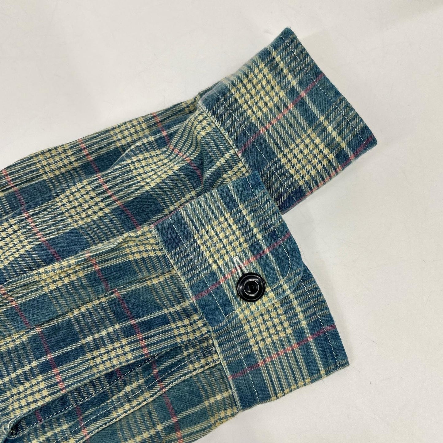 RRL Blue Check Western Flannel Shirt Size S