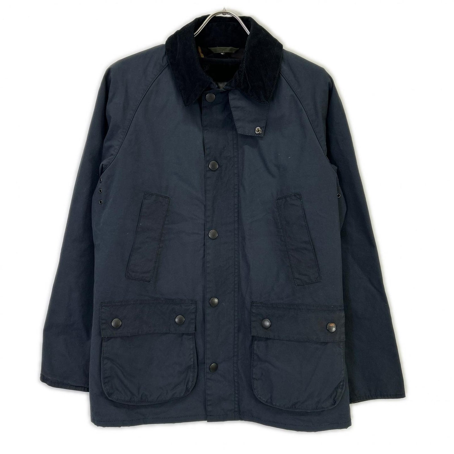 Barbour 16' Navy Lined Camo SL BEDALE Jacket Size 36