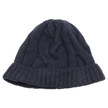 Settefili Cashmere Black Cashmere Beanie Size ONE SIZE
