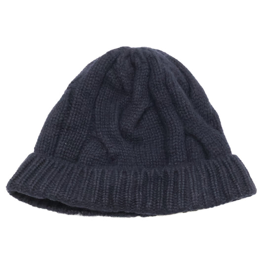 Settefili Cashmere Black Cashmere Beanie Size ONE SIZE