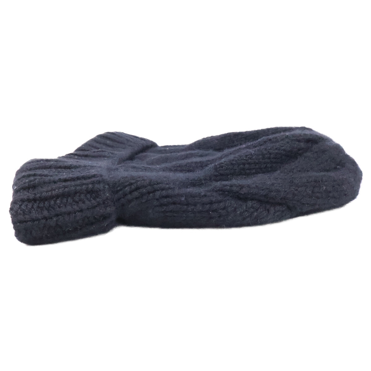 Settefili Cashmere Black Cashmere Beanie Size ONE SIZE