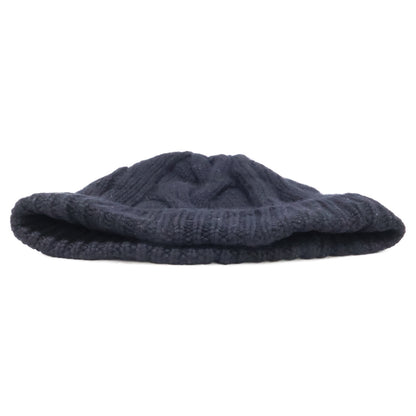 Settefili Cashmere Black Cashmere Beanie Size ONE SIZE