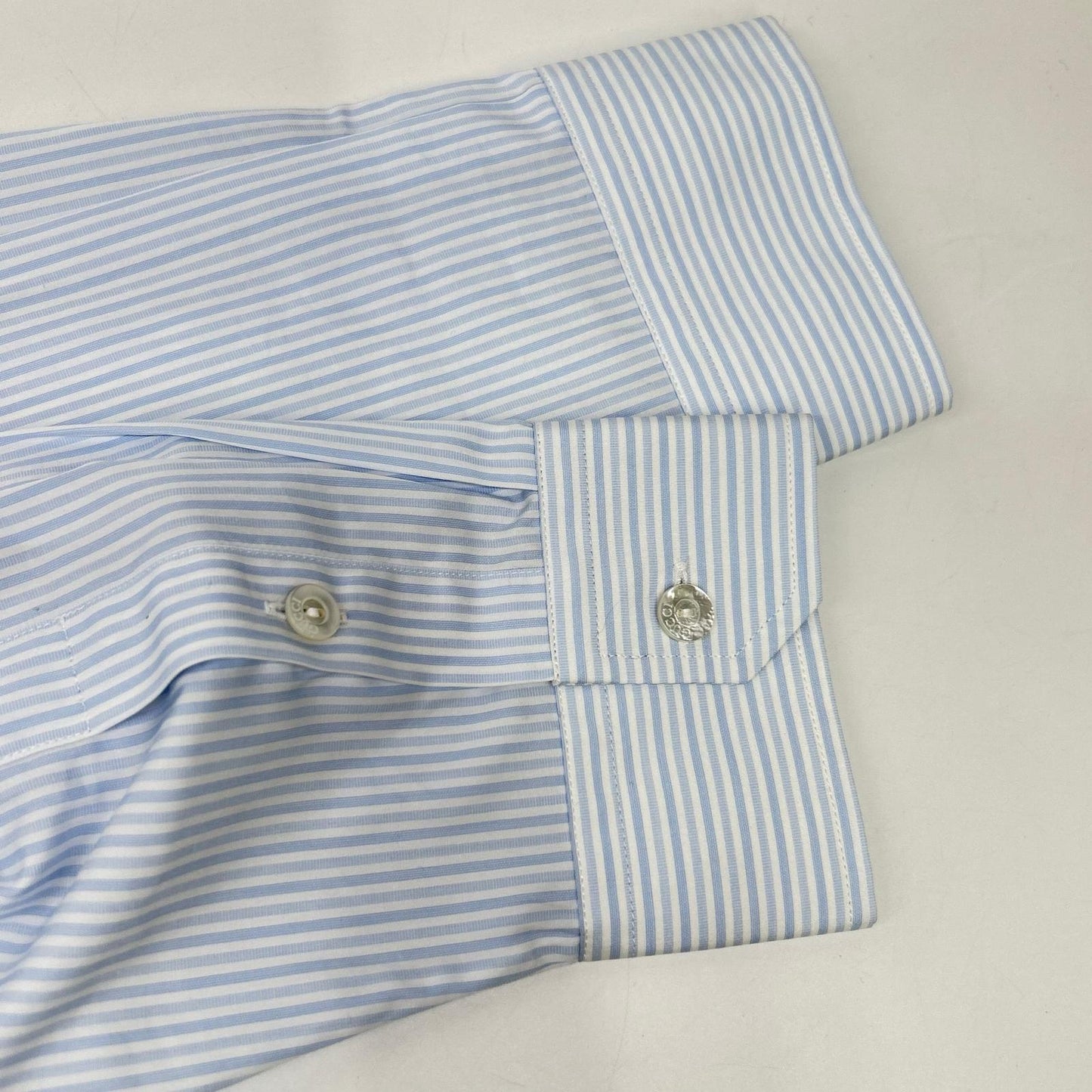 GUCCI 25AW Blue/White Stripe Long Sleeve Shirt Size 48