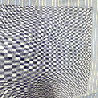 GUCCI 25AW Blue/White Stripe Long Sleeve Shirt Size 48