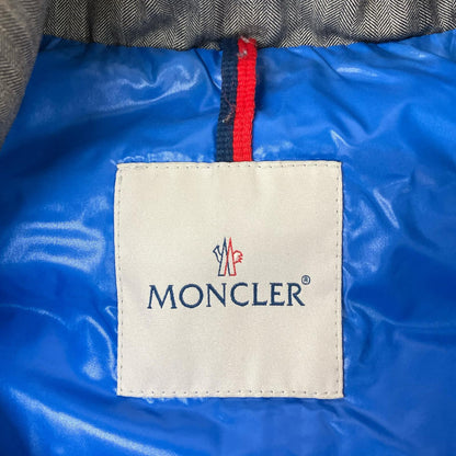 MONCLER Gray Wool Herringbone CHABRE Down Vest Size 1