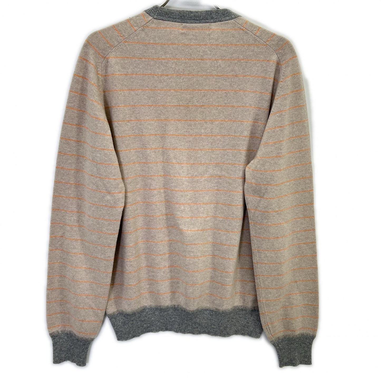 BRUNELLO CUCINELLI Beige Cashmere Stripe Knit Sweater Size M