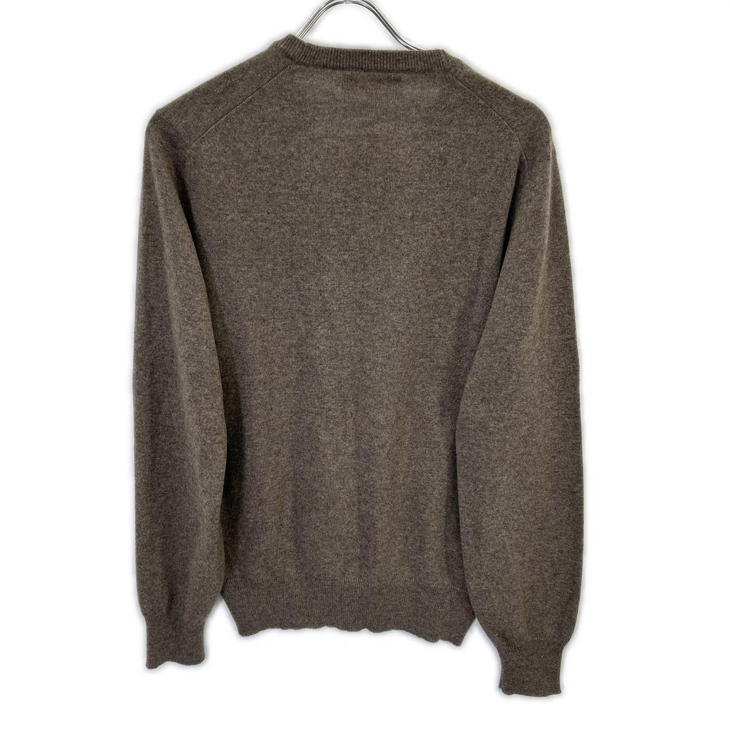 BRUNELLO CUCINELLI Brown V-Neck Cashmere Knit Sweater Size M