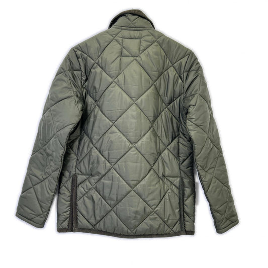 LAVENHAM Green Polka Dot Lining Quilted Coat Size 36
