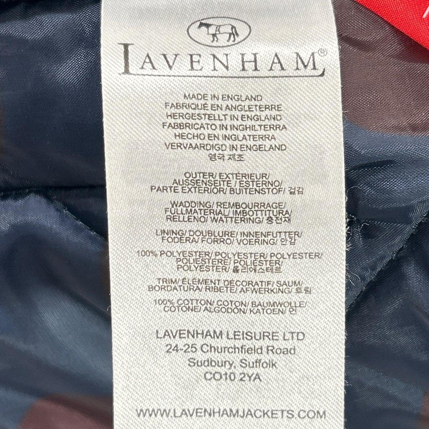 LAVENHAM Green Polka Dot Lining Quilted Coat Size 36