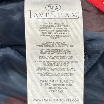 LAVENHAM Green Polka Dot Lining Quilted Coat Size 36