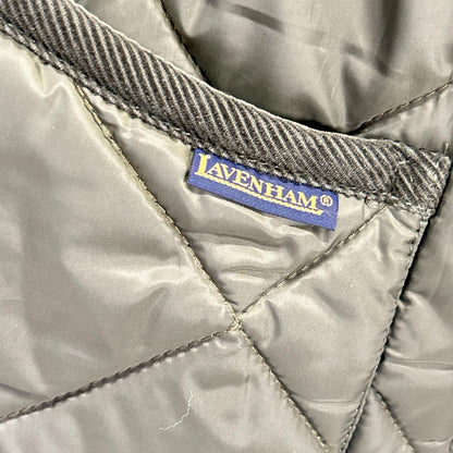 LAVENHAM Green Polka Dot Lining Quilted Coat Size 36