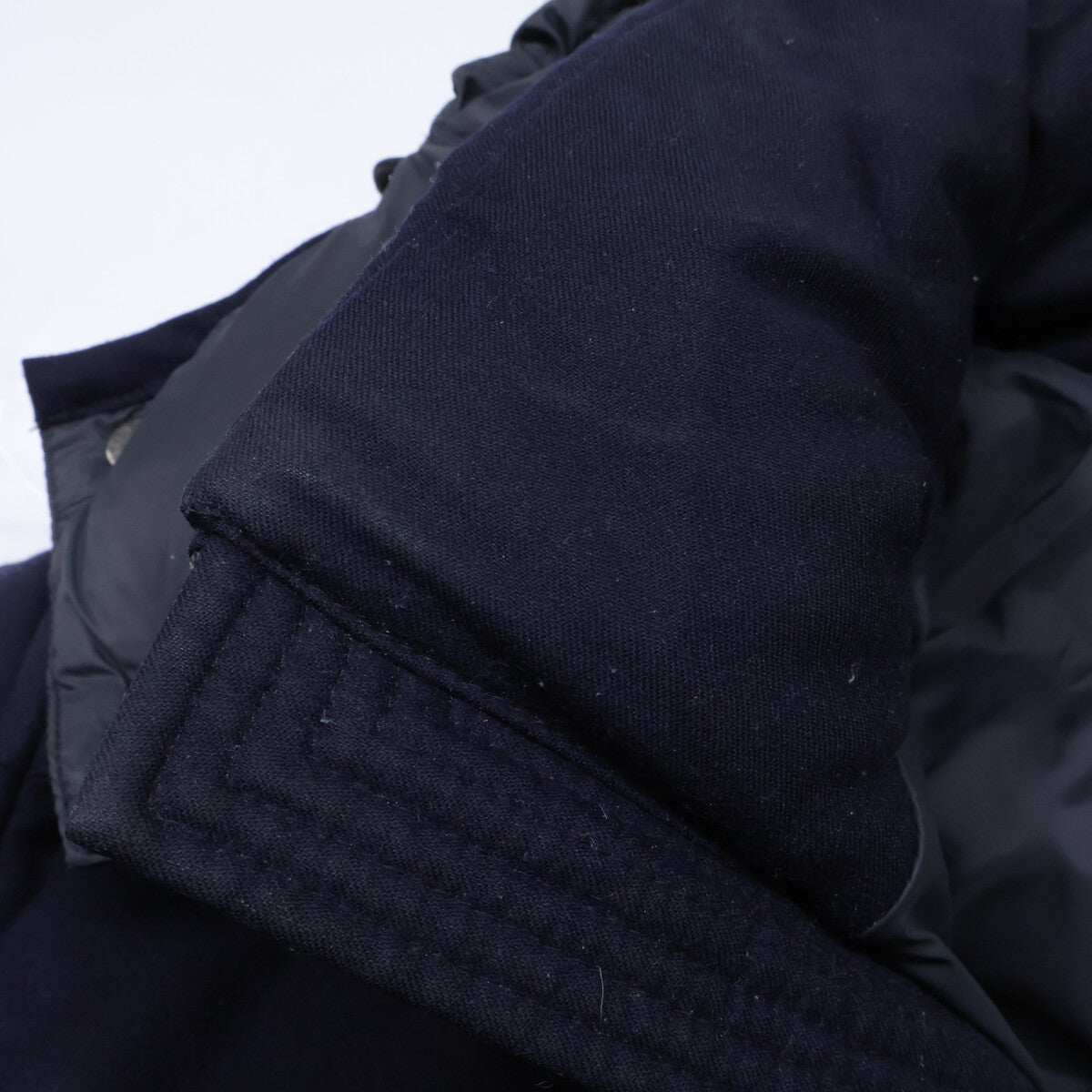 MONCLER MONTGENEVRE Wool Hooded Down Jacket Blue Size 1