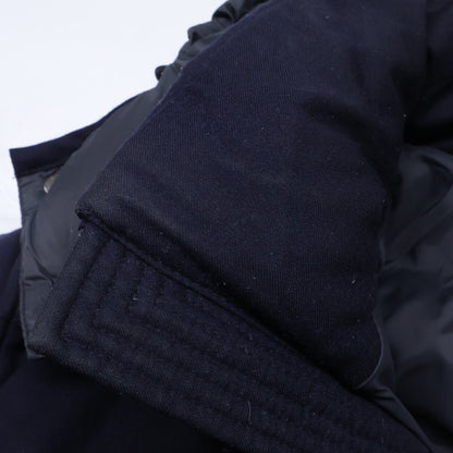 MONCLER MONTGENEVRE Wool Hooded Down Jacket Blue Size 1