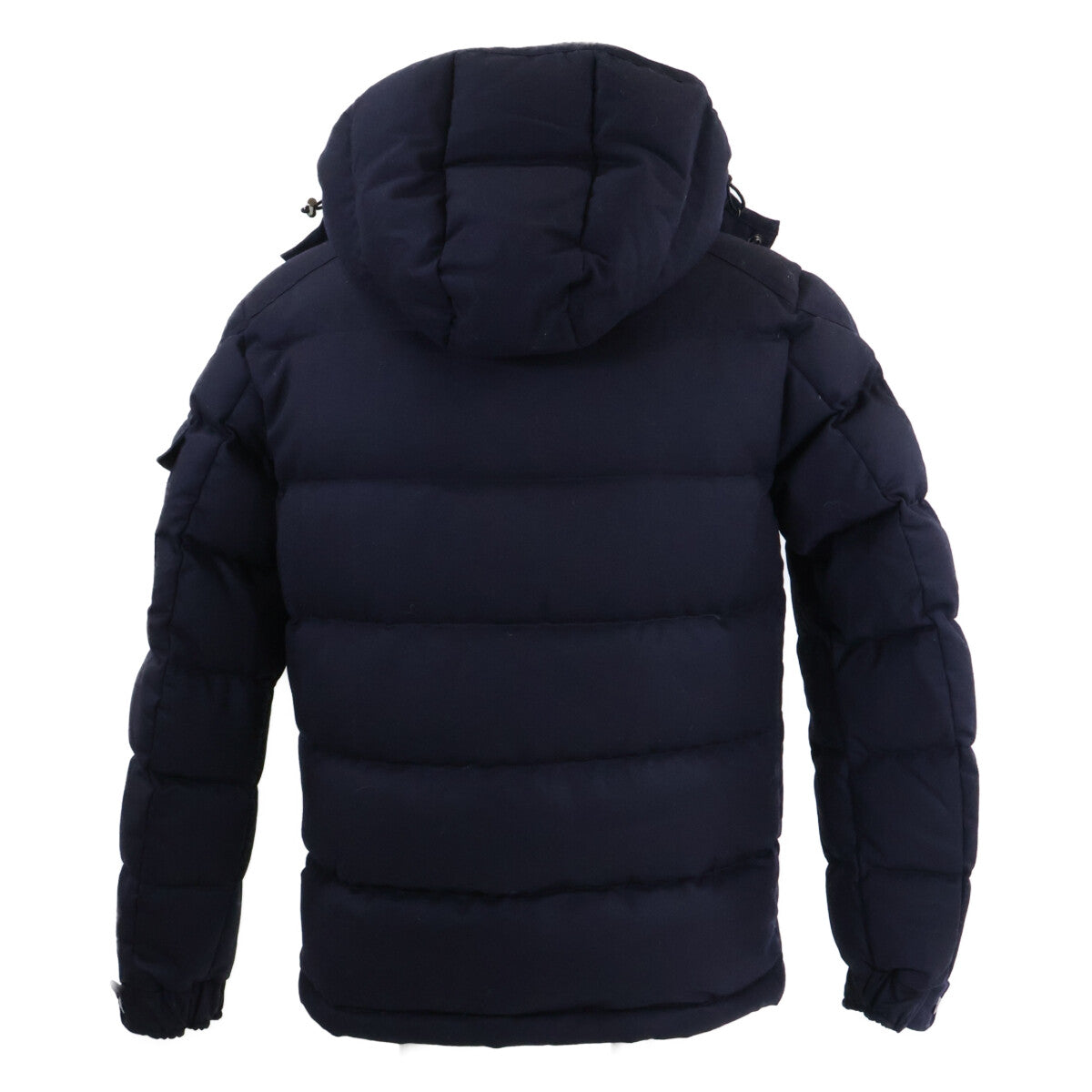 MONCLER MONTGENEVRE Wool Hooded Down Jacket Blue Size 1