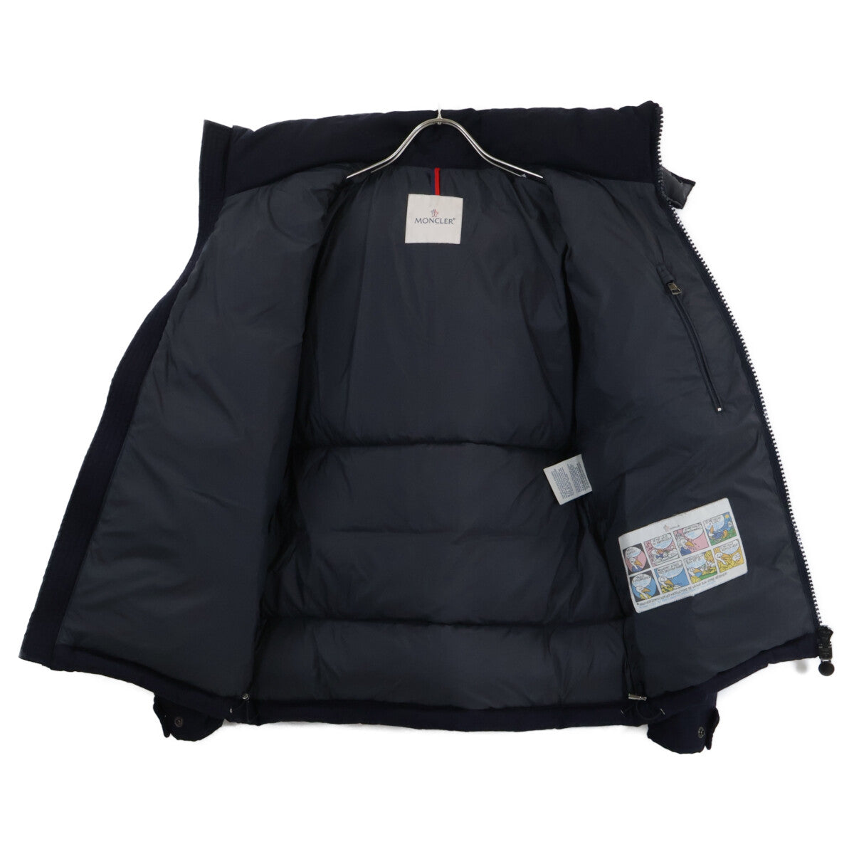 MONCLER MONTGENEVRE Wool Hooded Down Jacket Blue Size 1