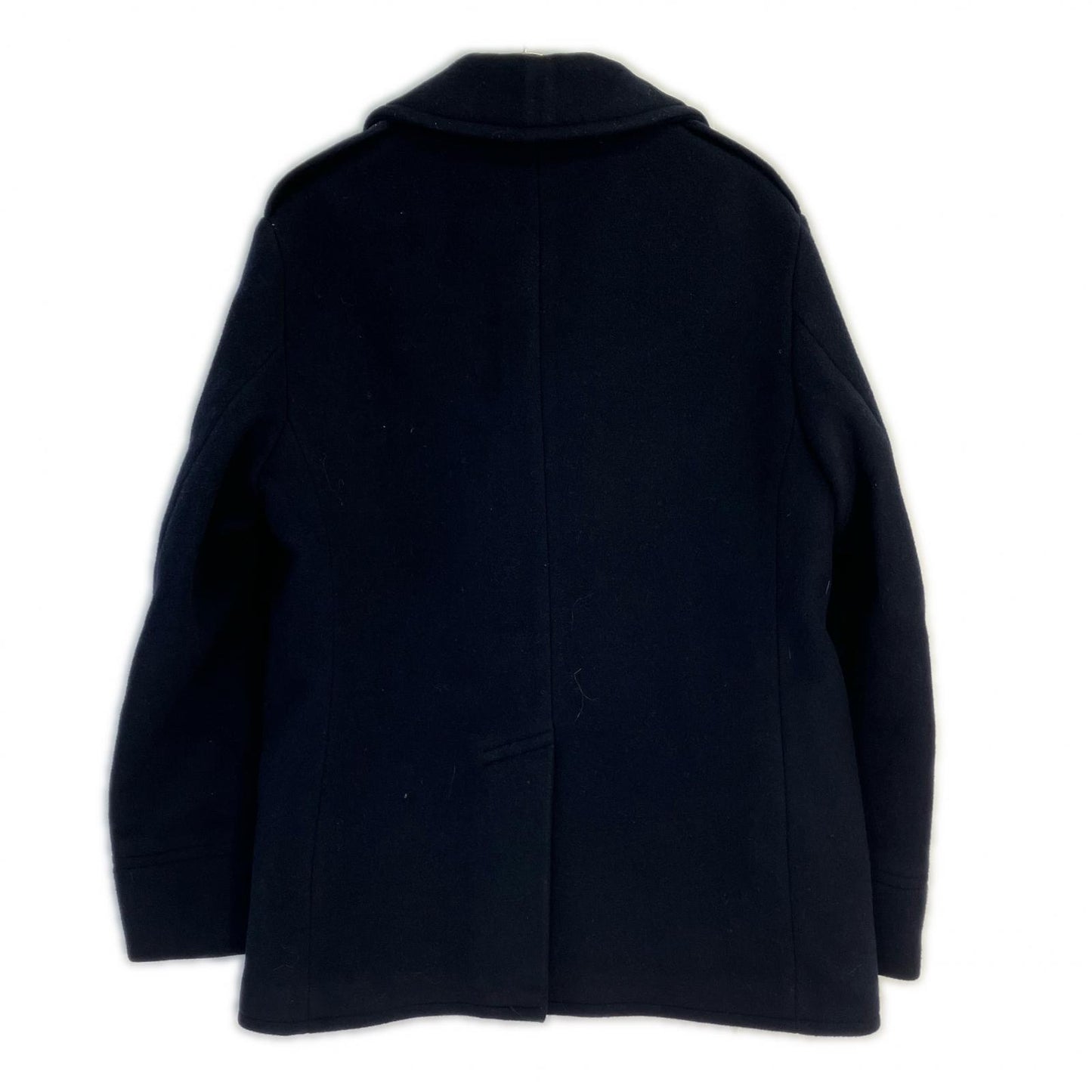 POLO RALPH LAUREN Navy Wool Blend Twill Peacoat Coat Size 42S