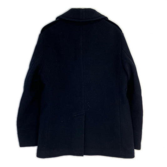 POLO RALPH LAUREN Navy Wool Blend Twill Peacoat Coat Size 42S