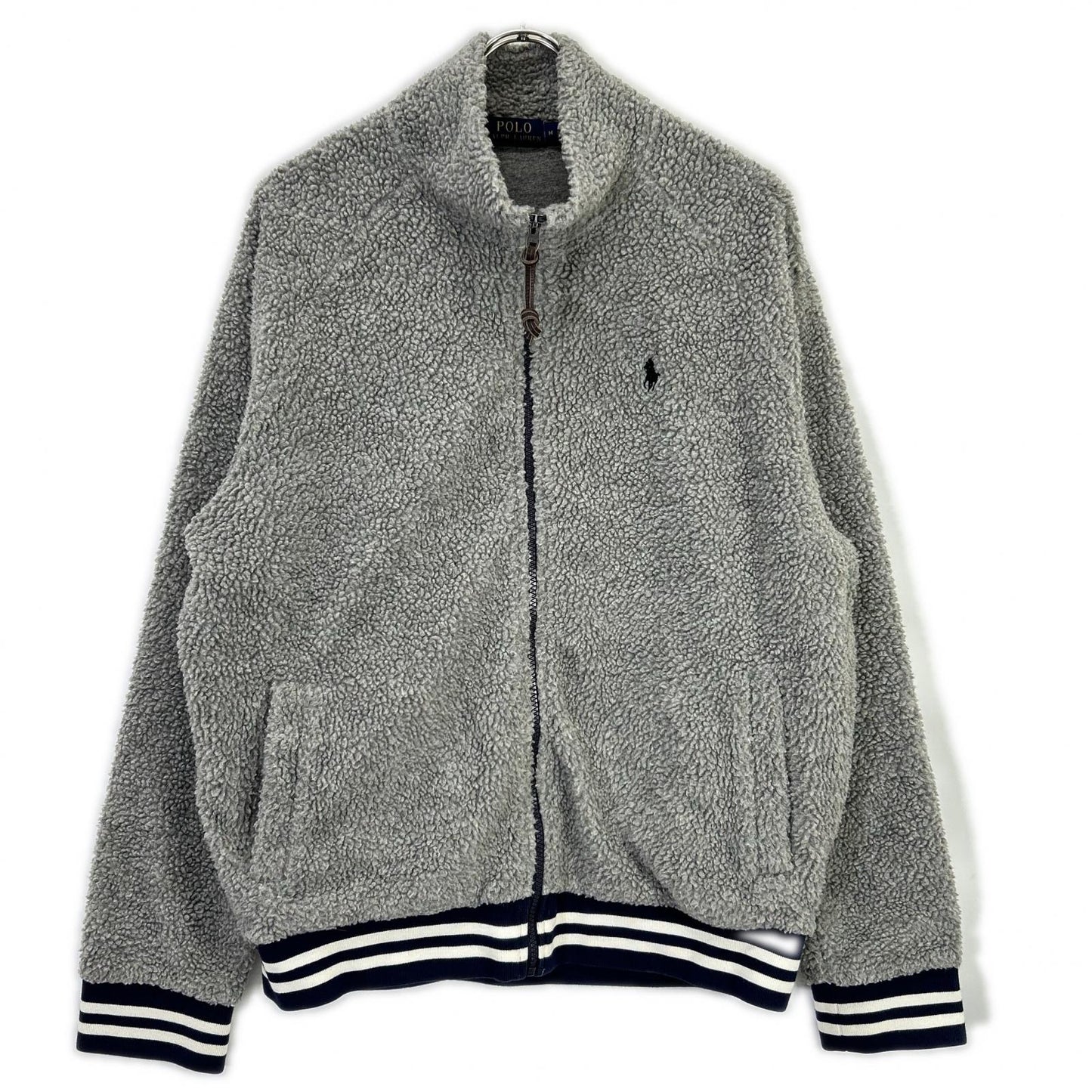 POLO RALPH LAUREN Gray Boa Fleece Jacket Size M