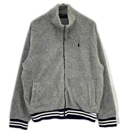 POLO RALPH LAUREN Gray Boa Fleece Jacket Size M