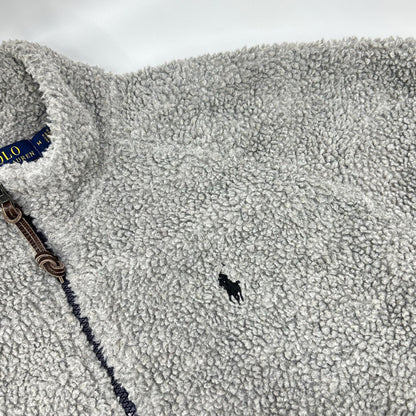 POLO RALPH LAUREN Gray Boa Fleece Jacket Size M