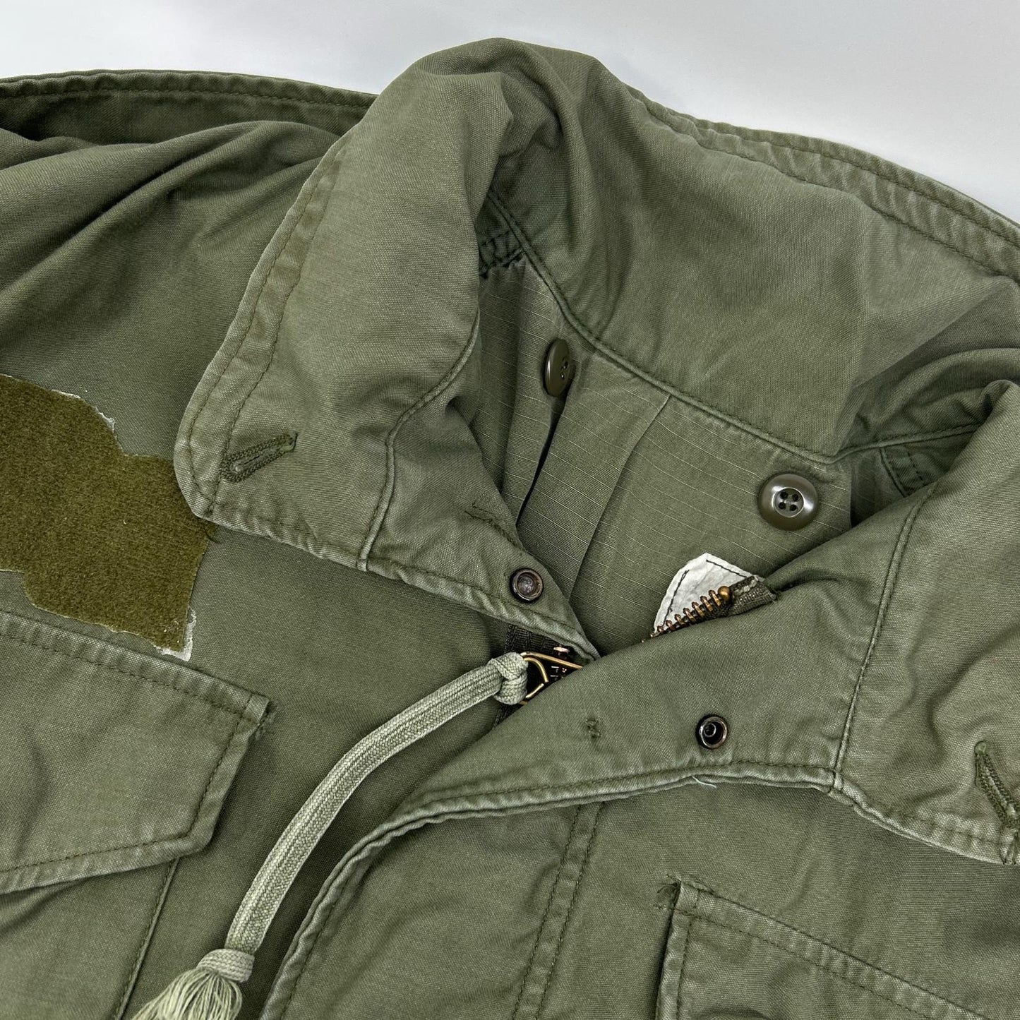 MILITARY Khaki '81 M-65 SCOVILL Zip Field Jacket Size M/L