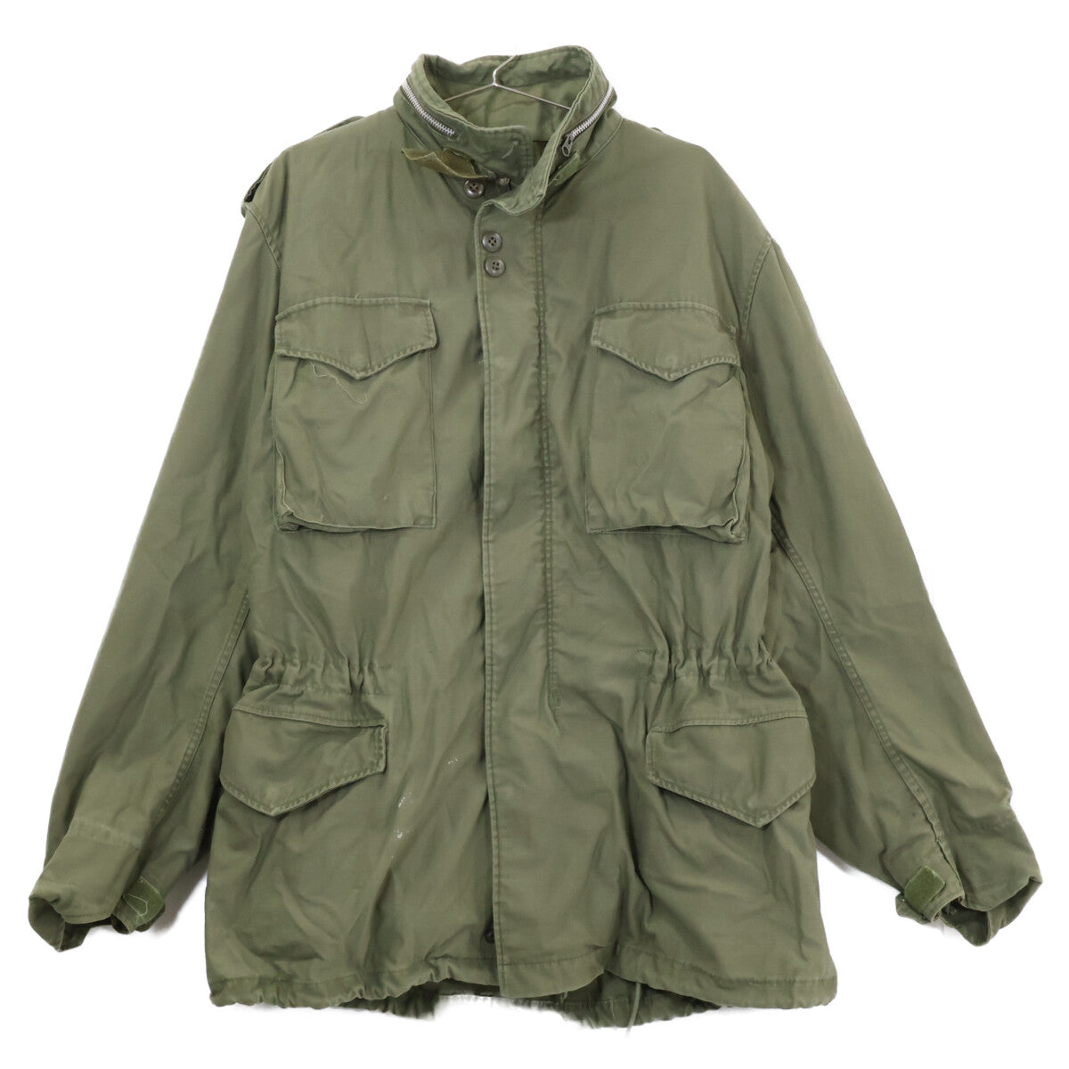 MILITARY Khaki M-65 Aluminum TALON Zip Field Jacket Size XL