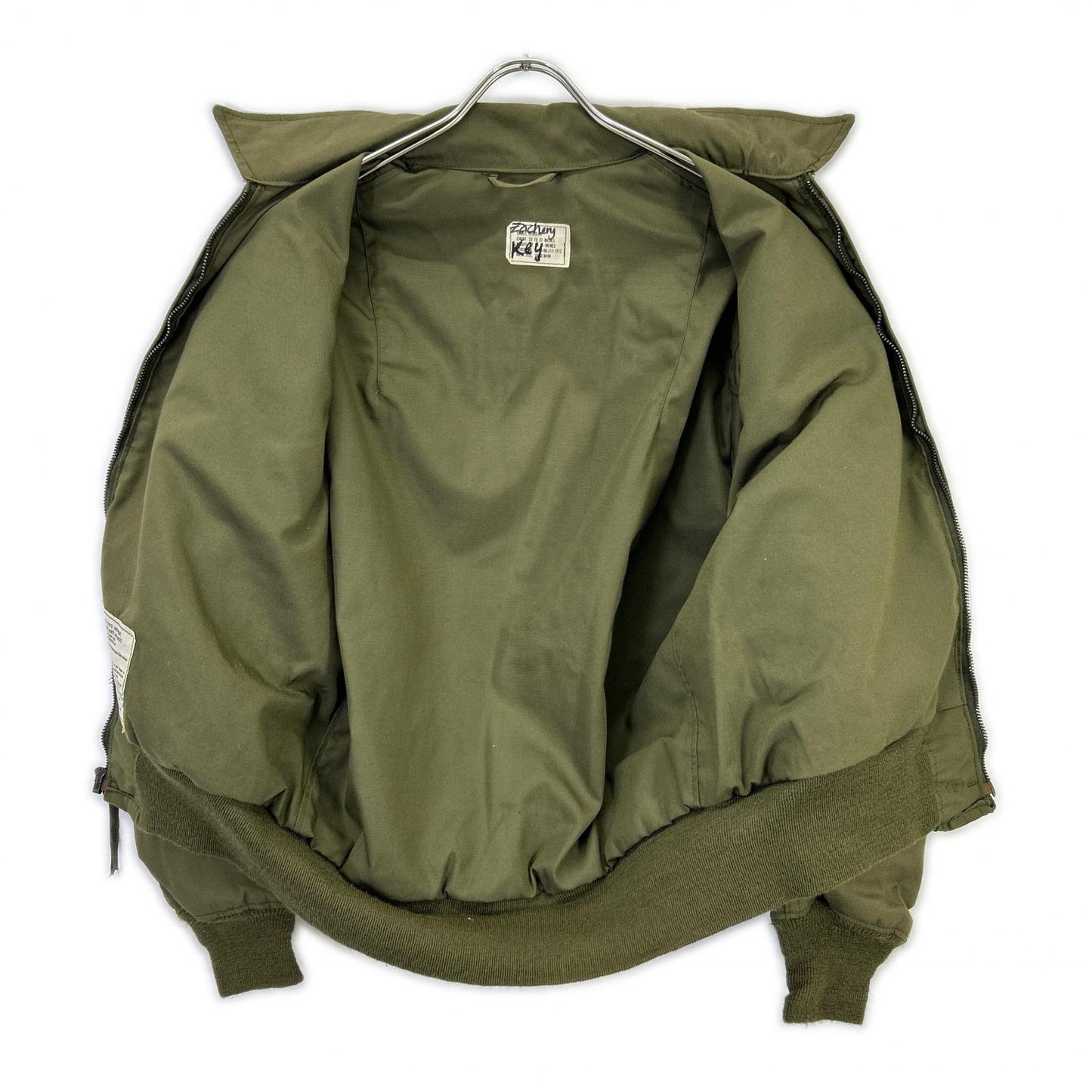 MILITARY Khaki '80 Mickey Patch CVC Tanker Jacket Size S/R