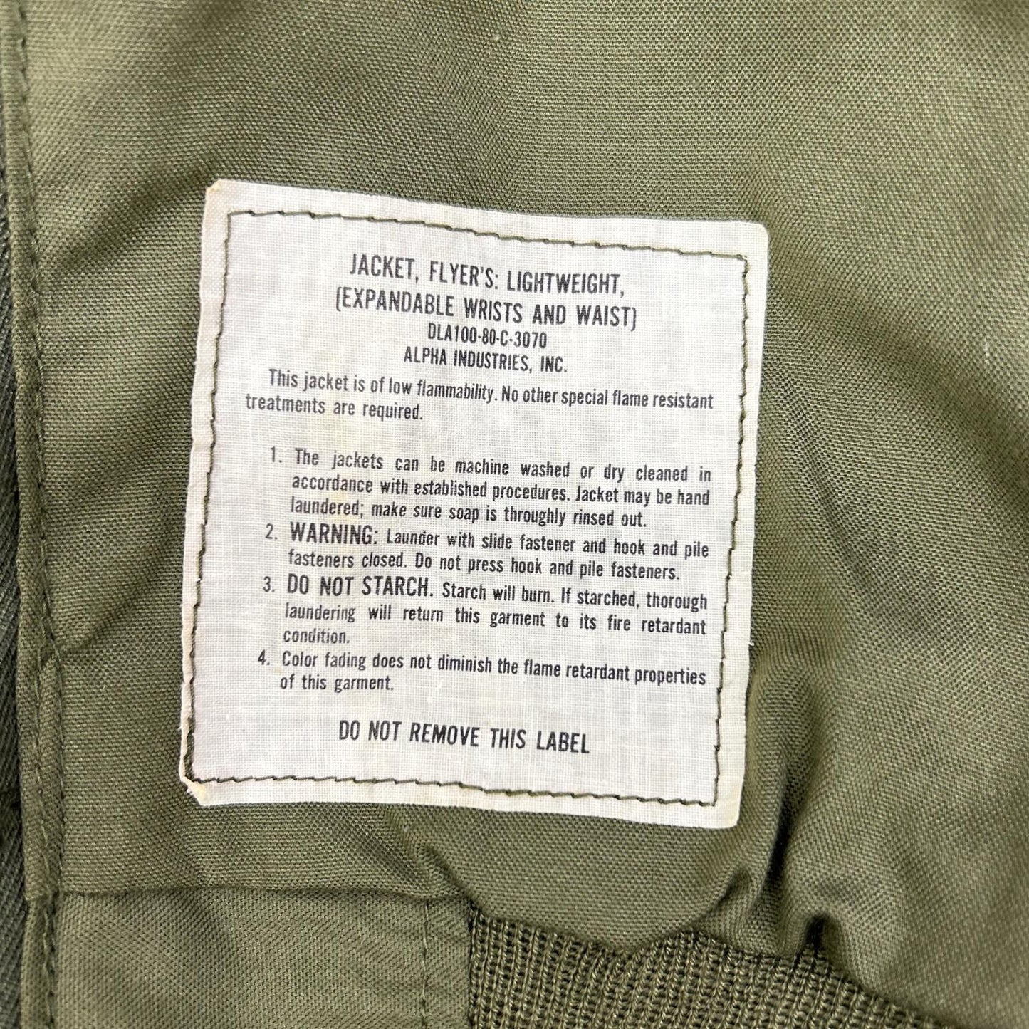 MILITARY Khaki '80 Mickey Patch CVC Tanker Jacket Size S/R