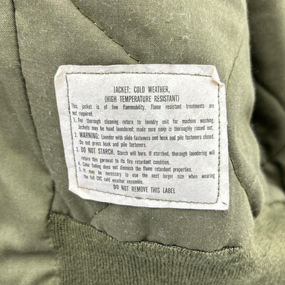 MILITARY Khaki '86 Flag Patch CVC Tanker Jacket Size S/R