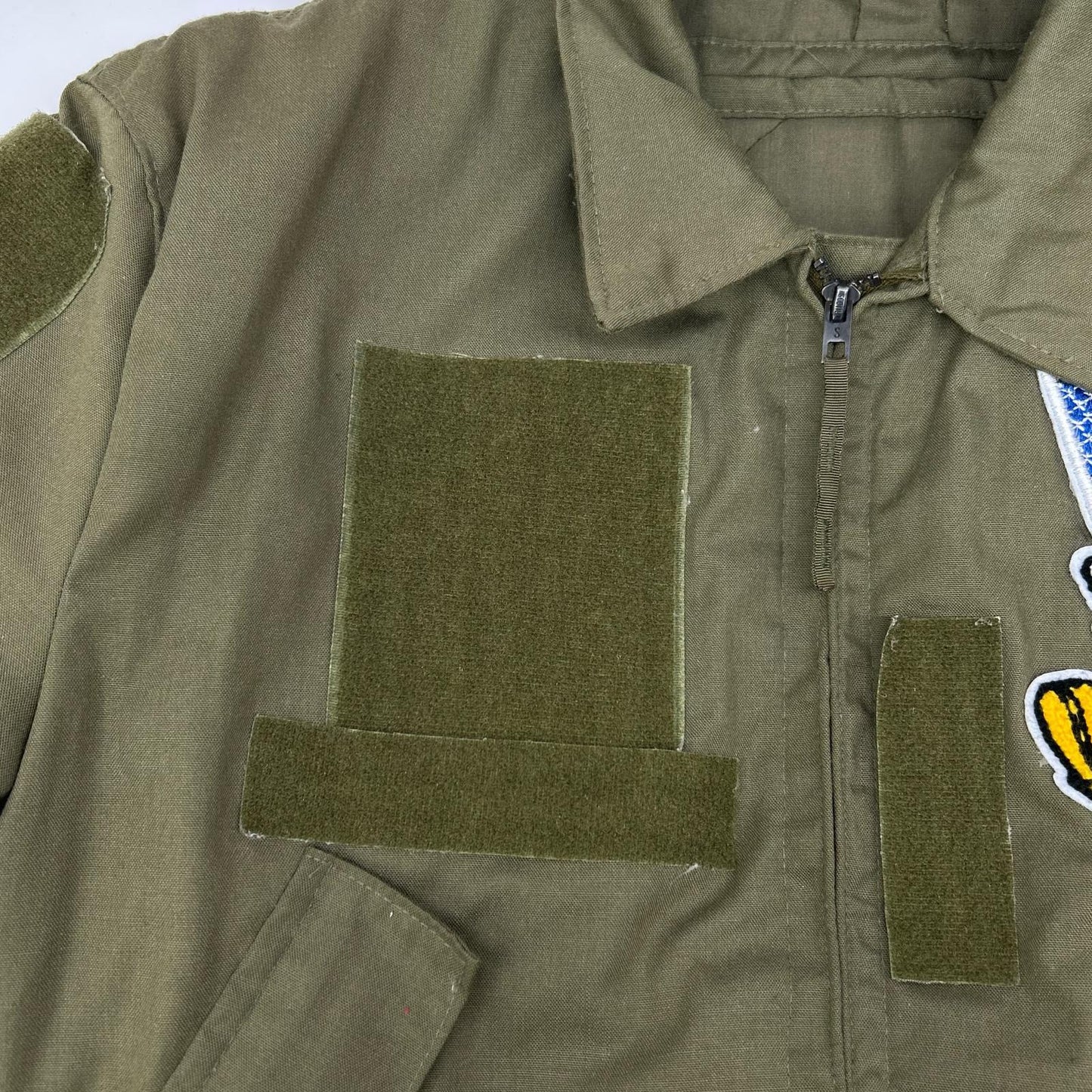 MILITARY Khaki '86 Flag Patch CVC Tanker Jacket Size S/R