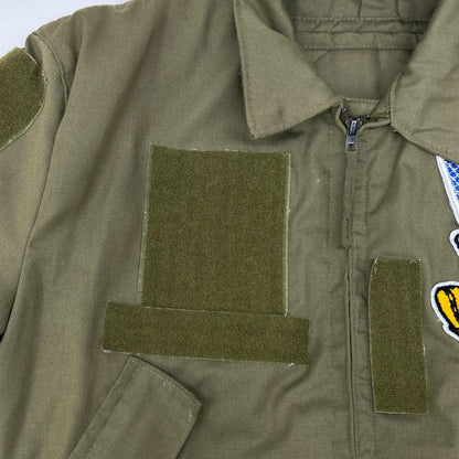 MILITARY Khaki '86 Flag Patch CVC Tanker Jacket Size S/R