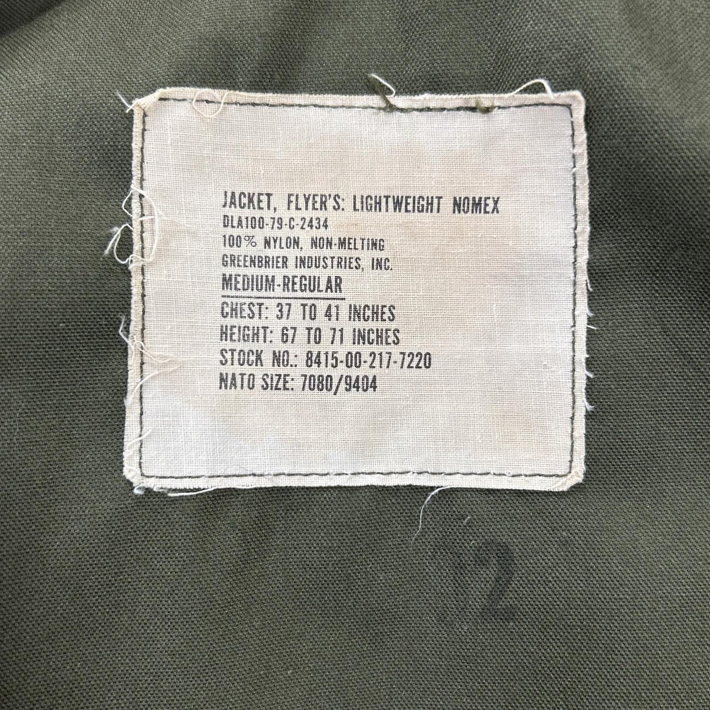 MILITARY Khaki Raccoon Fur Custom CVC Crew Jacket Size M/R